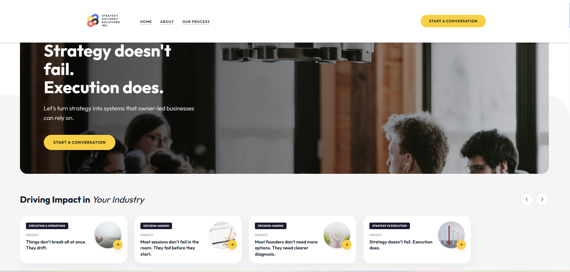Business strategy consultancy — Fractional COO with Calendly booking